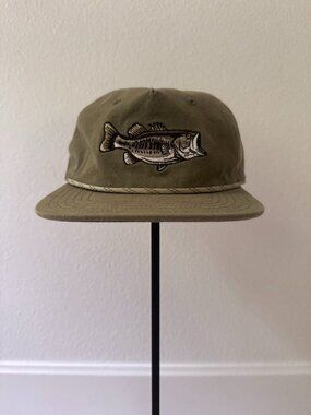 Duck Camp Bass Hat Green Snapback Fishing Outdoors NWT